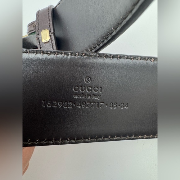 Gucci interlocking GG web stripe belt size 85/34 authentic excellent condition - Picture 6 of 6